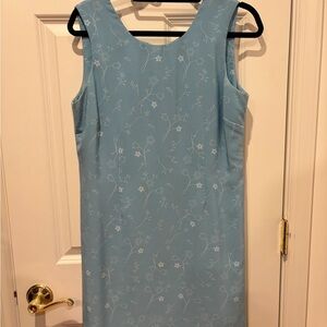 Cutter and Buck Elegant Blue Floral Dress, Size 10